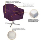 Poltrona Em Suede Base Giratória De Metal Herrera Roxo