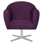 Poltrona Em Suede Base Giratória De Metal Herrera Roxo