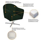 Poltrona Em Suede Base Giratória De Metal Herrera Verde