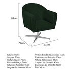 Poltrona Em Suede Base Giratória De Metal Herrera Verde
