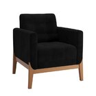 Poltrona Em Veludo 235 Brooks Preto