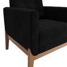 Poltrona Em Veludo 235 Brooks Preto