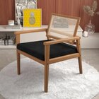 Poltrona Em Veludo 235 Caraiva Preto