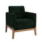 Poltrona Em Veludo 237 Brooks Verde Musgo