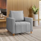 Poltrona Em Veludo Amelie Yescasa Cinza