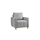 Poltrona Em Veludo Amelie Yescasa Cinza