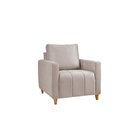 Poltrona Em Veludo Amelie Yescasa Marfim