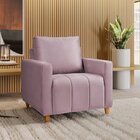 Poltrona Em Veludo Amelie Yescasa Rosa