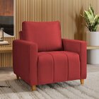 Poltrona Em Veludo Amelie Yescasa Vermelho