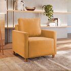 Poltrona Em Veludo Angela Yescasa Amarelo