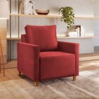 Poltrona Em Veludo Angela Yescasa Vermelho