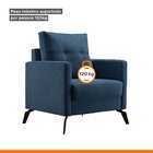 Poltrona Em Veludo Com Apoio Para Os Braços Agatha Azul