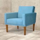 Poltrona Em Veludo Eldorado Atraente Azul