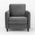 Poltrona Em Veludo Orquídea Cabecasa Madeiraoriginals Cinza