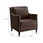 Poltrona Em Veludo Pes Imbuia Ellen  Marrom/imbuia