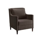 Poltrona Em Veludo Pes Imbuia Ellen  Marrom/imbuia