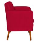 Poltrona Emília Suede Pés Palito Castanho D'rossi - Vermelho