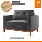 Poltrona Emily Yescasa Linho Black Mix