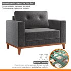 Poltrona Emily Yescasa Linho Black Mix