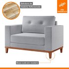 Poltrona Emily Yescasa Linho Light Gray