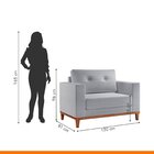 Poltrona Emily Yescasa Linho Light Gray