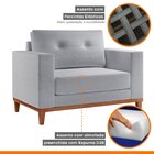 Poltrona Emily Yescasa Linho Light Gray