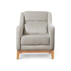 Poltrona Encosto Alto Bouclé Áquila Cinza