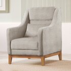 Poltrona Encosto Alto Bouclé Áquila Cinza