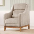 Poltrona Encosto Alto Linho Áquila Bege