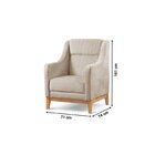 Poltrona Encosto Alto Linho Áquila Bege