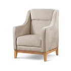 Poltrona Encosto Alto Linho Áquila Bege