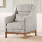 Poltrona Encosto Alto Linho Áquila Cinza