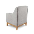 Poltrona Encosto Alto Linho Áquila Cinza