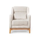 Poltrona Encosto Alto Linho Áquila Nude