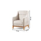 Poltrona Encosto Alto Linho Áquila Nude