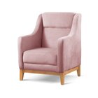 Poltrona Encosto Alto Veludo Áquila Rosa