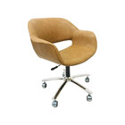 Poltrona Escritório Eduarda Cor Caramelo Com Regulagem De Alt