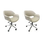 Poltrona Escritório Eduarda Cor Fendi Regulagem De Altura Kit