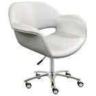Poltrona Escritório Eduarda Cor Prata Regulagem De Altura - P