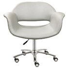Poltrona Escritório Eduarda Cor Prata Regulagem De Altura - P