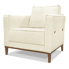 Poltrona Escritório Recepção Sala Dinamarca Spz Linho - Doce