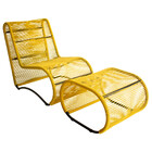 Poltrona Espreguiçadeira Portugal Em Alumínio E Cordão Fibra