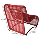 Poltrona Espreguiçadeira Portugal Em Alumínio E Cordão Fibra