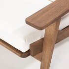 Poltrona Estofada 1 Lugar 93cm Em Madeira Eucalipto Marrom