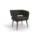 Poltrona Estofada Antara  Chumbo Escuro