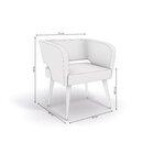 Poltrona Estofada Antara  Chumbo Escuro