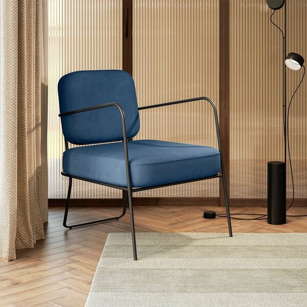 Poltrona Estofada Com Base Em Ferro Heredia Espresso Móveis V