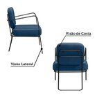 Poltrona Estofada Com Base Em Ferro Heredia Espresso Móveis V