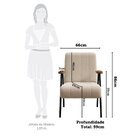 Poltrona Estofada Com Braço Em Madeira Sonsonate Espresso Móv