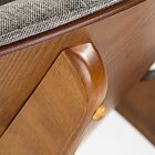 Poltrona Estofada Decorativa Pérola 76 X 72 Cm Madeira Maciça